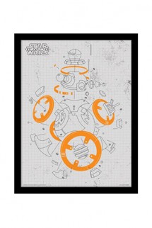 Star Wars - Episode VIII Póster Enmarcado BB-8 Exploded View 