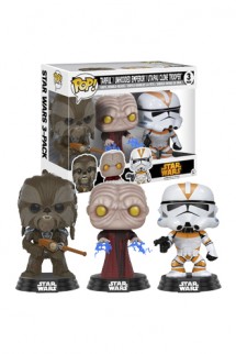 Pop! Star Wars: Tarfful, Unhooded Emperor, Trooper Exclusive