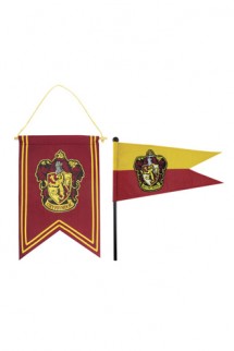 Harry Potter - Banderín y banderola de Gryffindor