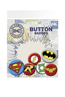 DC Comics - Pack 6 Chapas Logos