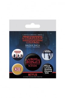 Stranger Things - Pack 5 Chapas Upside Down