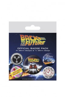 Back to the Future - Pin Badges 5-Pack DeLorean