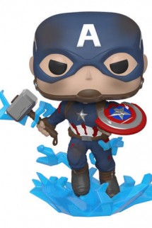 Pop! Marvel: Vengadores Endgame - Capitan America w/ Escudo Roto & Mjölnir
