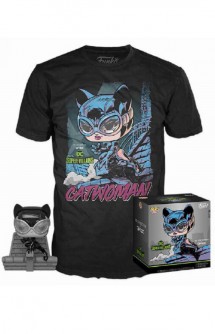 Camiseta Pop! Tees Set de Minifigura y Camiseta Catwoman Ex By Jim Lee