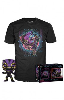 Marvel Black Light Pop! & Tee Box Black Panther Ex