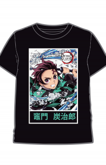 Demon Slayer: Kimetsu no Yaiba - Camiseta Tanjiro Respiración Agua