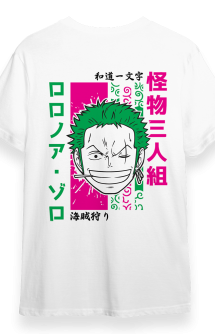 One Piece - Made in Japan Zoro  White T-Shirt