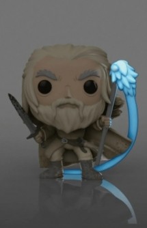 Pop! Movies: El Señor de los Anillos - Gandalf The White w/ Sword & Staff (GITD) Earth Day Ex