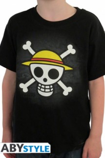 Camiseta - ONE PIECE "Skull Map" NEGRA - Niño