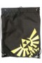 Black, Golden Zelda Logo Gym Bag